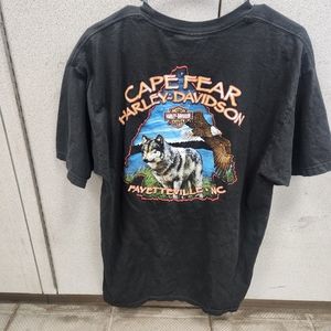 Harley Davidson Fayetteville NC Cape Fear Graphic Design T Shirt Size XL